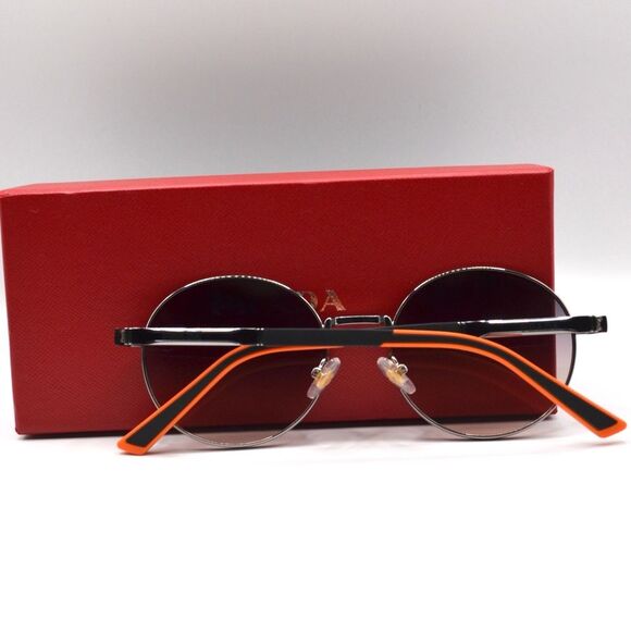 Prada Women’s Round Sunglasses | Silver/Black/Orange | Gradient Lens | New main image 11